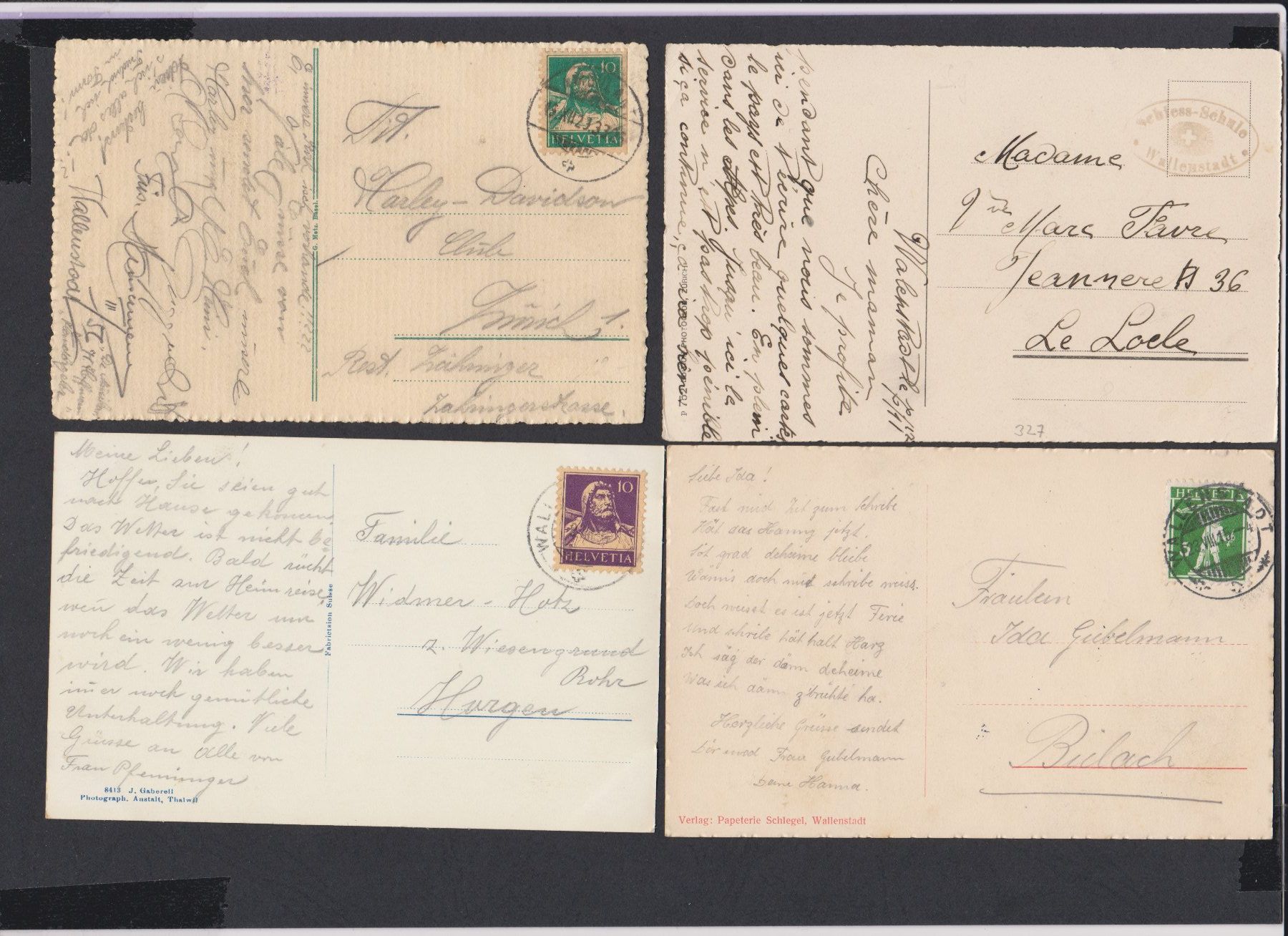 Cartoline postali: Wallenstadtberg  Wallenstadt   :   9 alte Ansichtskarten – Usato da Vitznau venduto da Ropaku 1