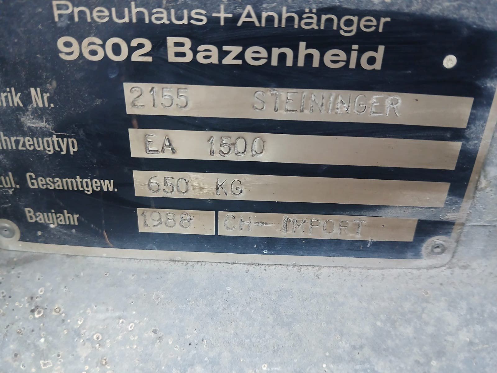 Steininger Anhänger: Autoanhänger – Gebraucht aus Hagenwil von Wclaas 3
