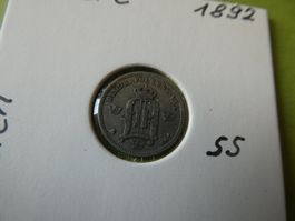 Schweden 1892, 10 Oere    Silber