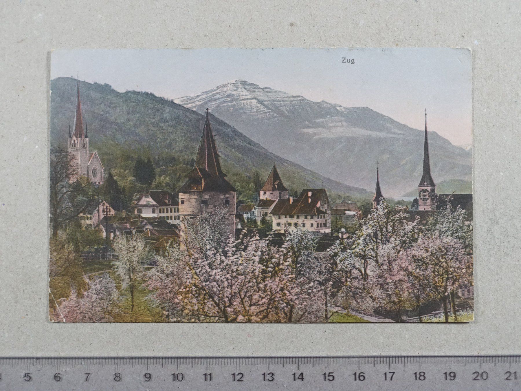 Cartoline postali: Zug, 1910 – Usato da Lenzburg venduto da fh1