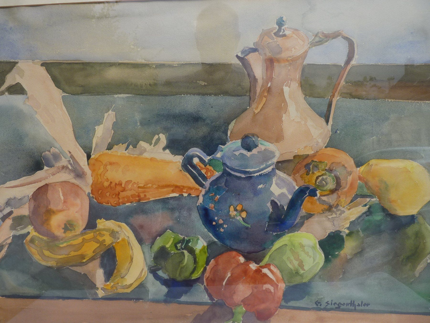 Tableaux: Aquarell Stillleben. E. Siegenthaler 76x65cm – D'occasion à Küsnacht ZH par zoliboli01 1