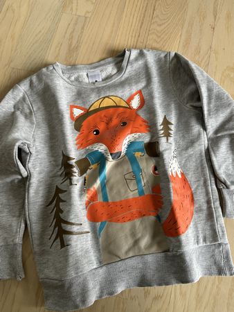 Palomino Pullover Gr. 122 - Fuchs im Wald - Top Zustand!