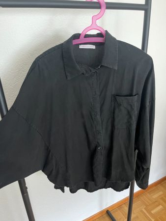 Oversize Damenhemd Schwarz – One size