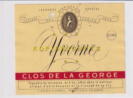 Etikette für Wein - Yvorne "Clos de la George" (Dorin) /bd