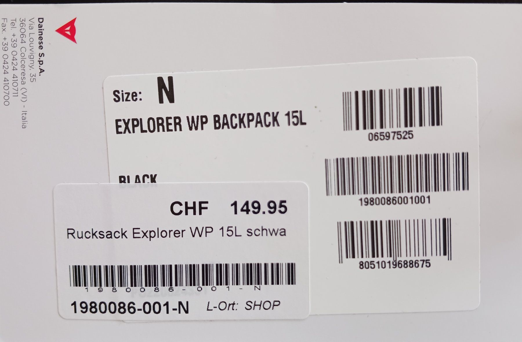 Rucksäcke: NEU: Dainese Motorradrucksack, 15L – Neu und originalverpackt aus Sulz AG von noel1406 2
