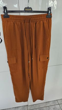 Bequeme Hose Gr. 40 Polyester Freizeithose Braun