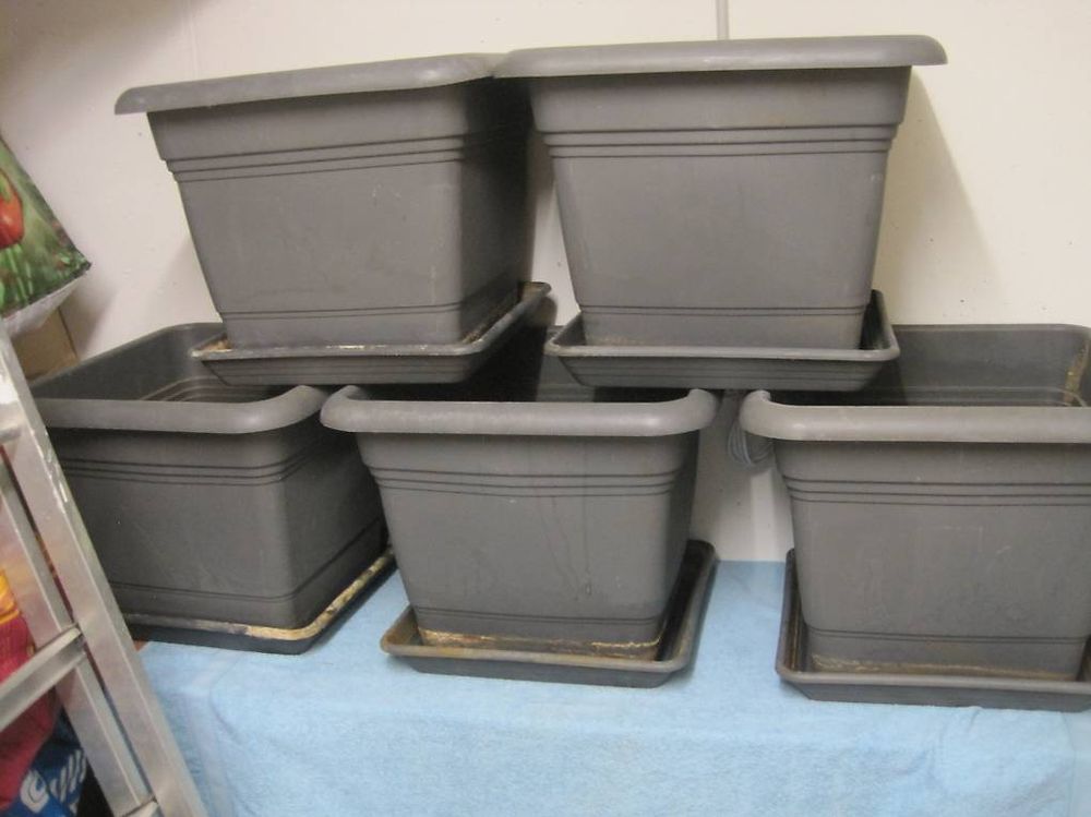 Geli Nora set vaso per piante fioriera e sottovaso antracite