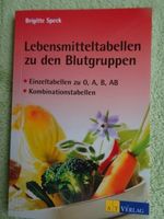 Buch LEBENSMITTELTABELLEN zu den BLUTGRUPPEN von B.Speck