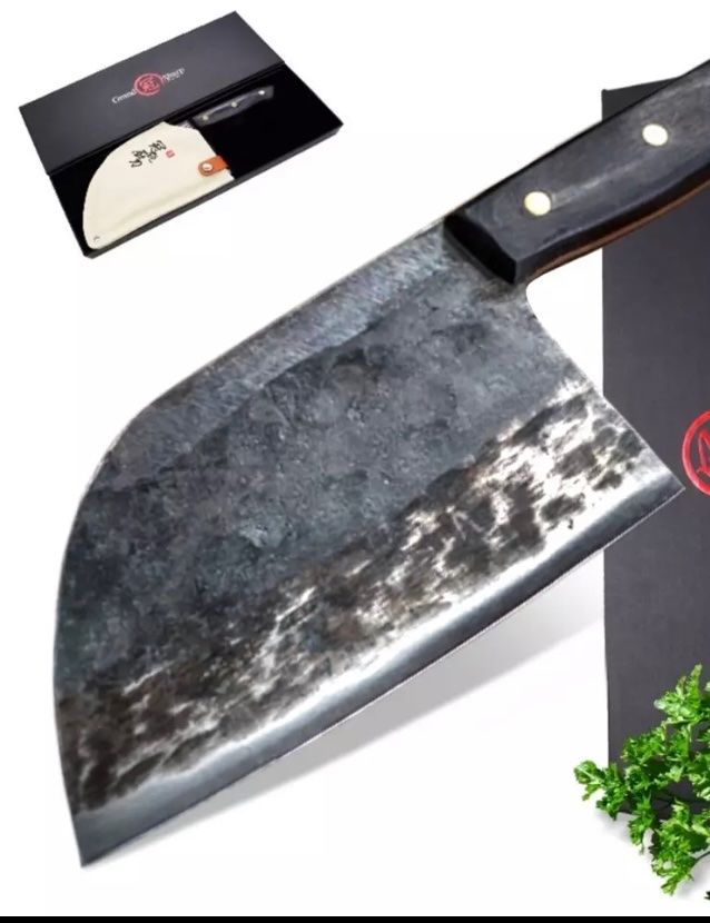 Coltelli da cucina: Handgemachte Geschmiedet Asiatisches Hackmesser Kochmesser – Nuovo e nell'imballaggio originale da Seon venduto da Aaargauer01 8