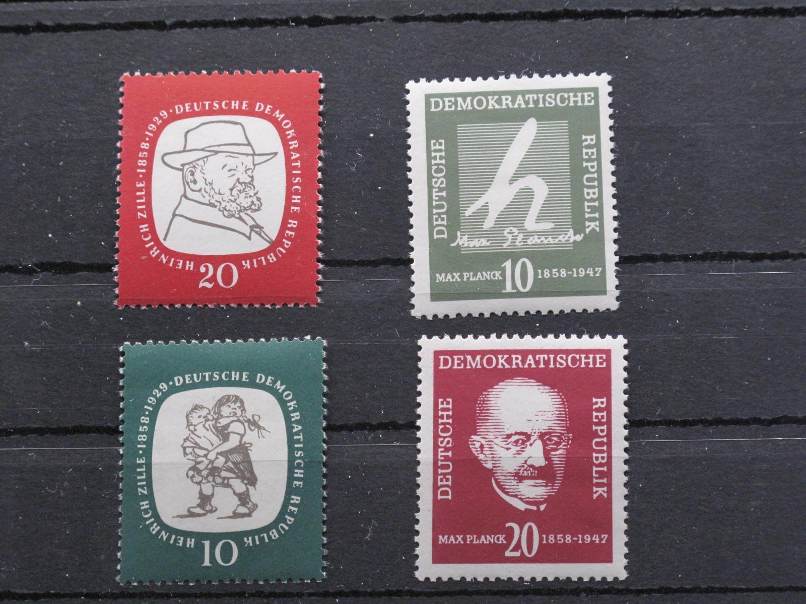Tutti i francobolli: DDR 1958  Heinrich Zille / Max Planck ** – Usato da Wil SG venduto da fva01