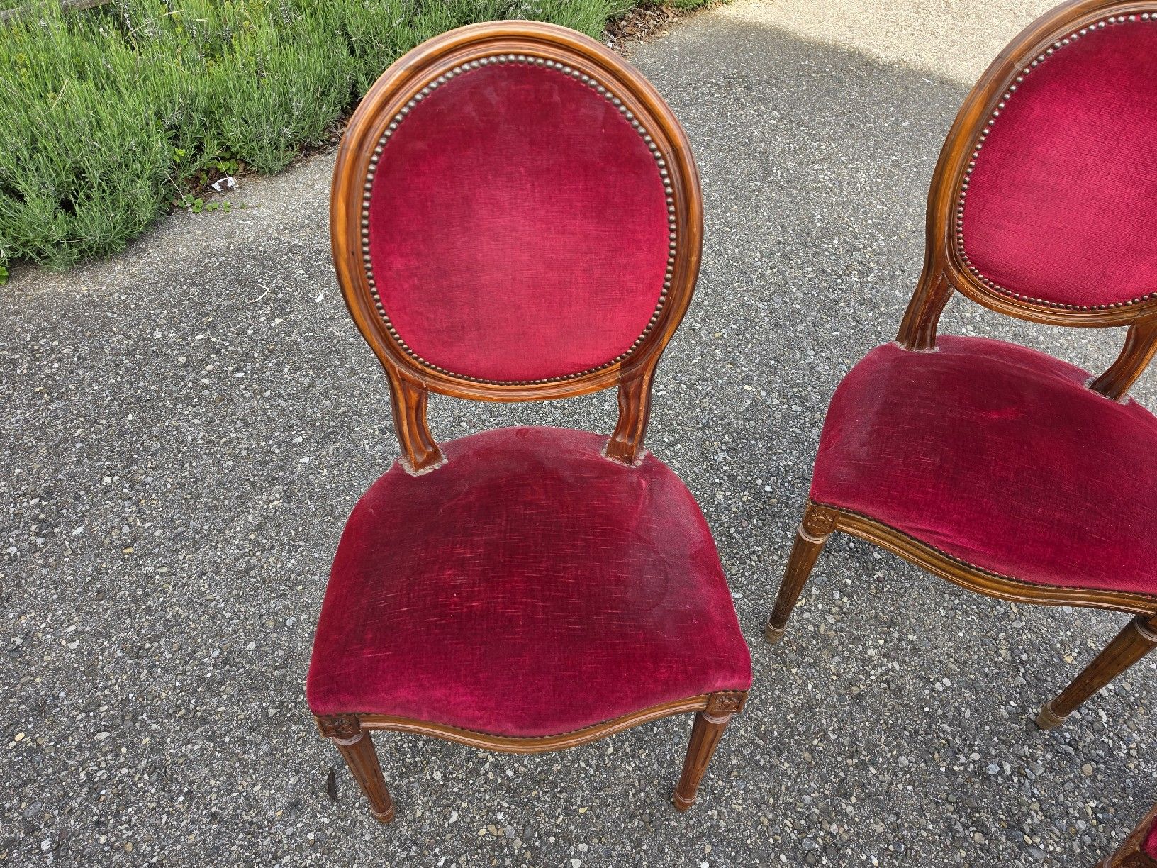 Sedie: Set mit 3  Stühlen Antik Rot Vintage Style  – Usato da Mettlen venduto da elios0888 2