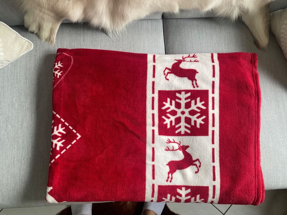 Flanell Kuscheldecke 150x200 Cm - Schottisches Karomuster In Rot/Grün Für Couch & Bett