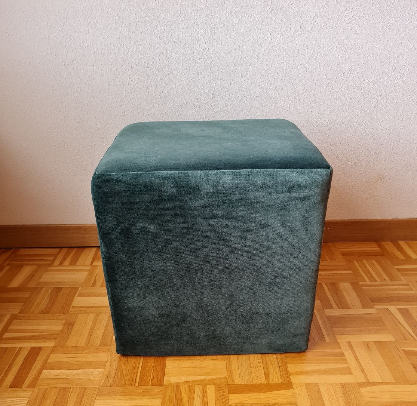 Hocker: Hocker - Petrol - Samt - Neu – Neu (gemäss Beschreibung) aus Maur von Tashi010 2