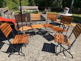 6 Gartenstühle Laguna Collection Teak-Holz, klappbar