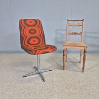 1 Stück 70er Swivel Stool Drehstuhl Polsterstuhl Stuhl