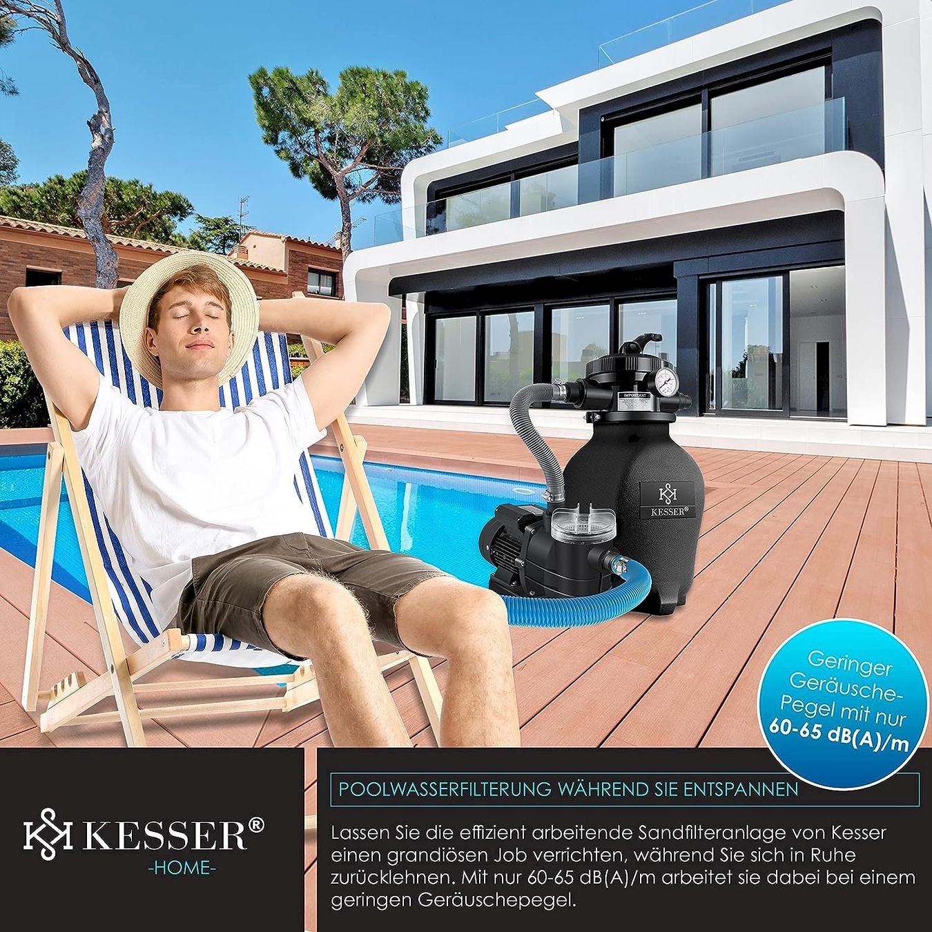 Piscine: Sandfilteranlage 10200 L/h 400W schwarz – Nuovo e nell'imballaggio originale da Bottighofen venduto da zaap 7