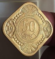 NIEDERLÄNDISCHE ANTILLEN 50 CENT 1989 *RAR*