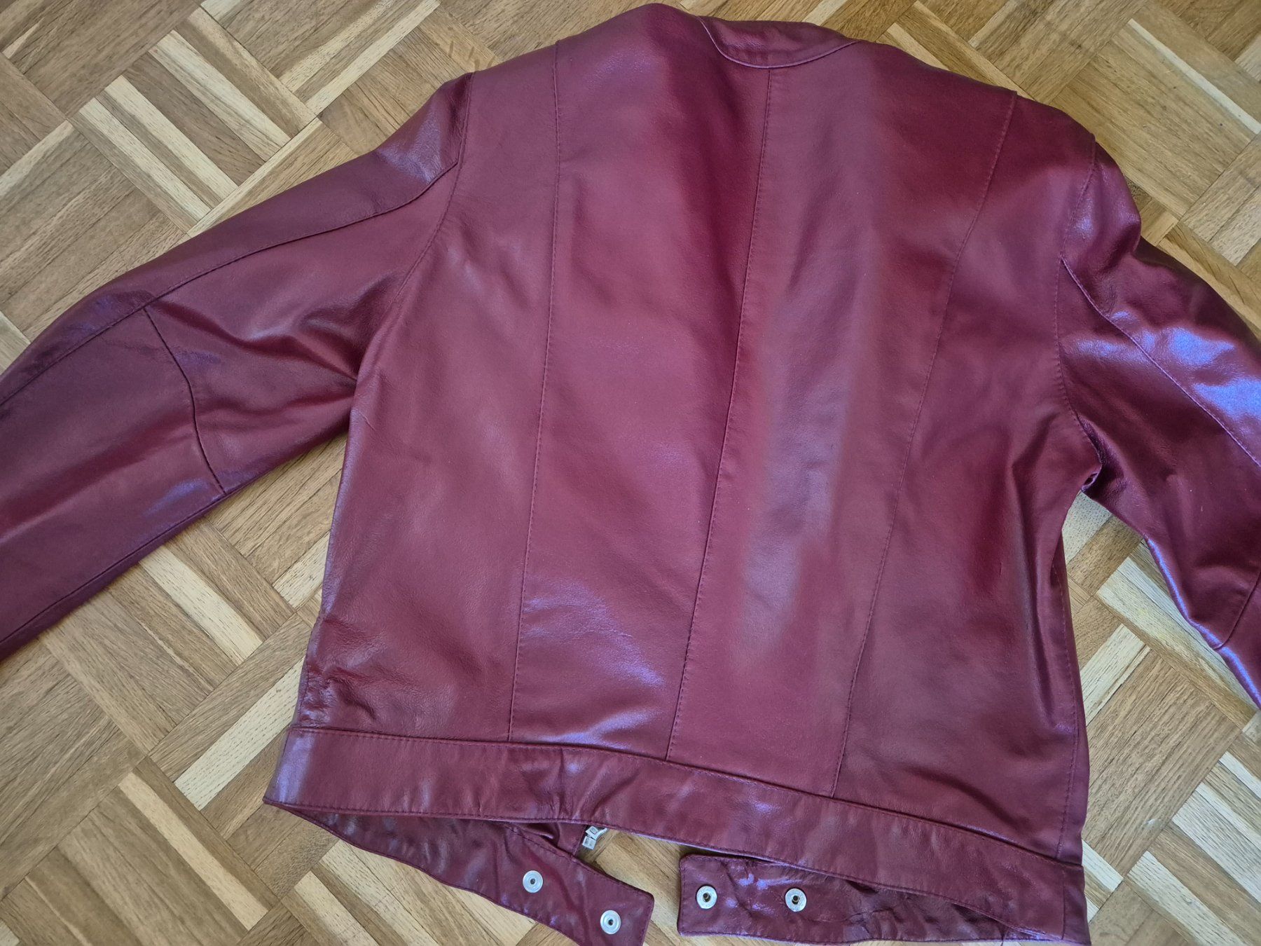 Modissa Jacken: Modische Lederjacke von Modissa, bordeauxrot, Gr. 38 – Gebraucht aus Urdorf von smueller77 2
