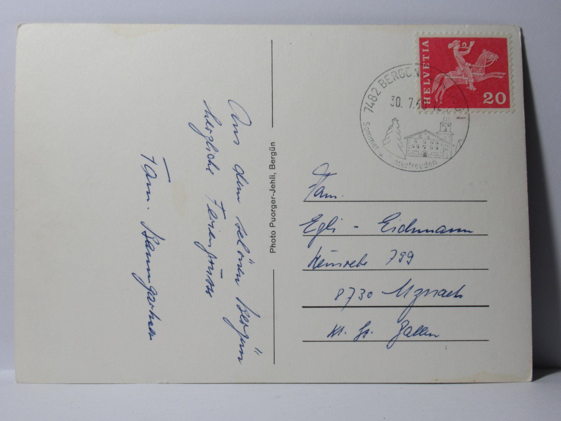 Cartes postales: Bergün , Kirche  1968 – D'occasion à Grenchen par Bluemchen1900 2
