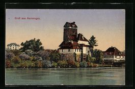 Aarwangen, Uferansicht mit Gasthof Bäre
