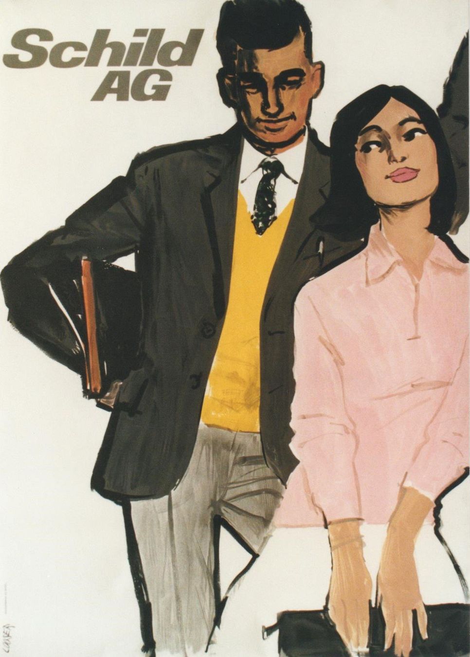 Poster & Bilder: SCHILD AG MODEHAUS 1962 Original Plakat – Gebraucht aus Blonay von postercollection