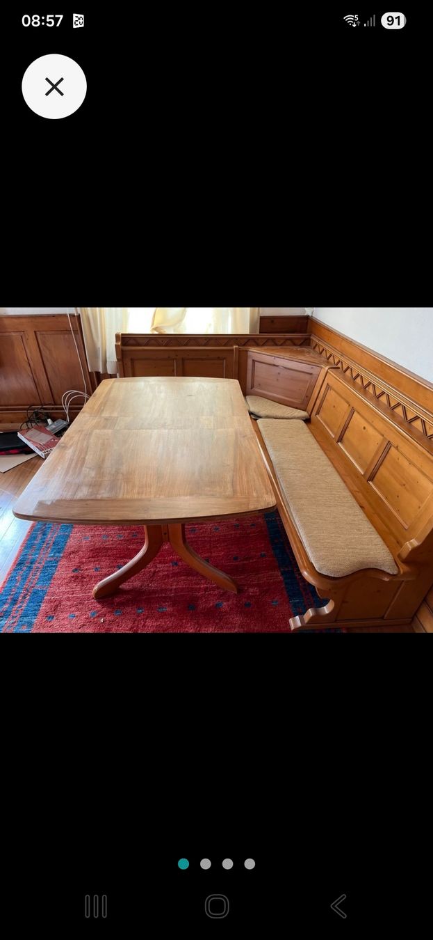 Panchine: Massiver Holzeckbank mit Tisch – Usato da Gelterkinden venduto da Muepfer 3