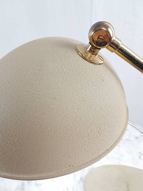 Lampade: Vintage Tischlampe creme/beige messing – Usato da Hittnau venduto da v-v-onlineverkauf 3