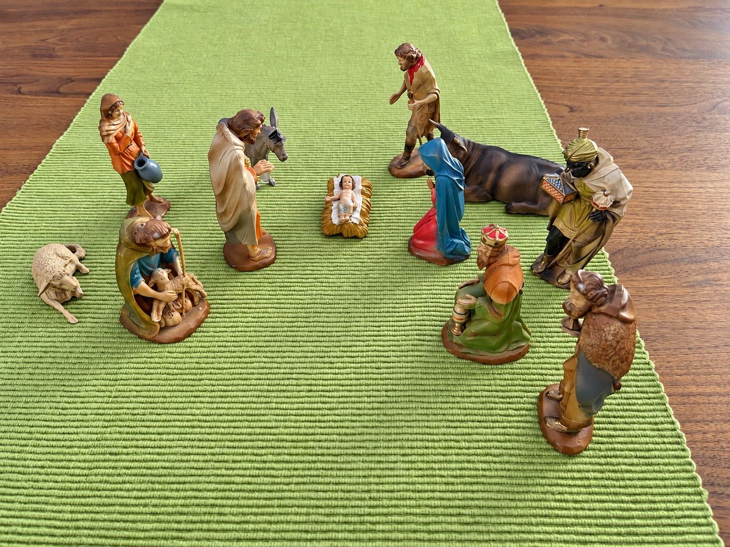 Tutte le decorazioni: Weihnachtskrippe mit Figuren, vermutlich 1950er-Jahre – Usato da Beckenried venduto da motu-matt 2