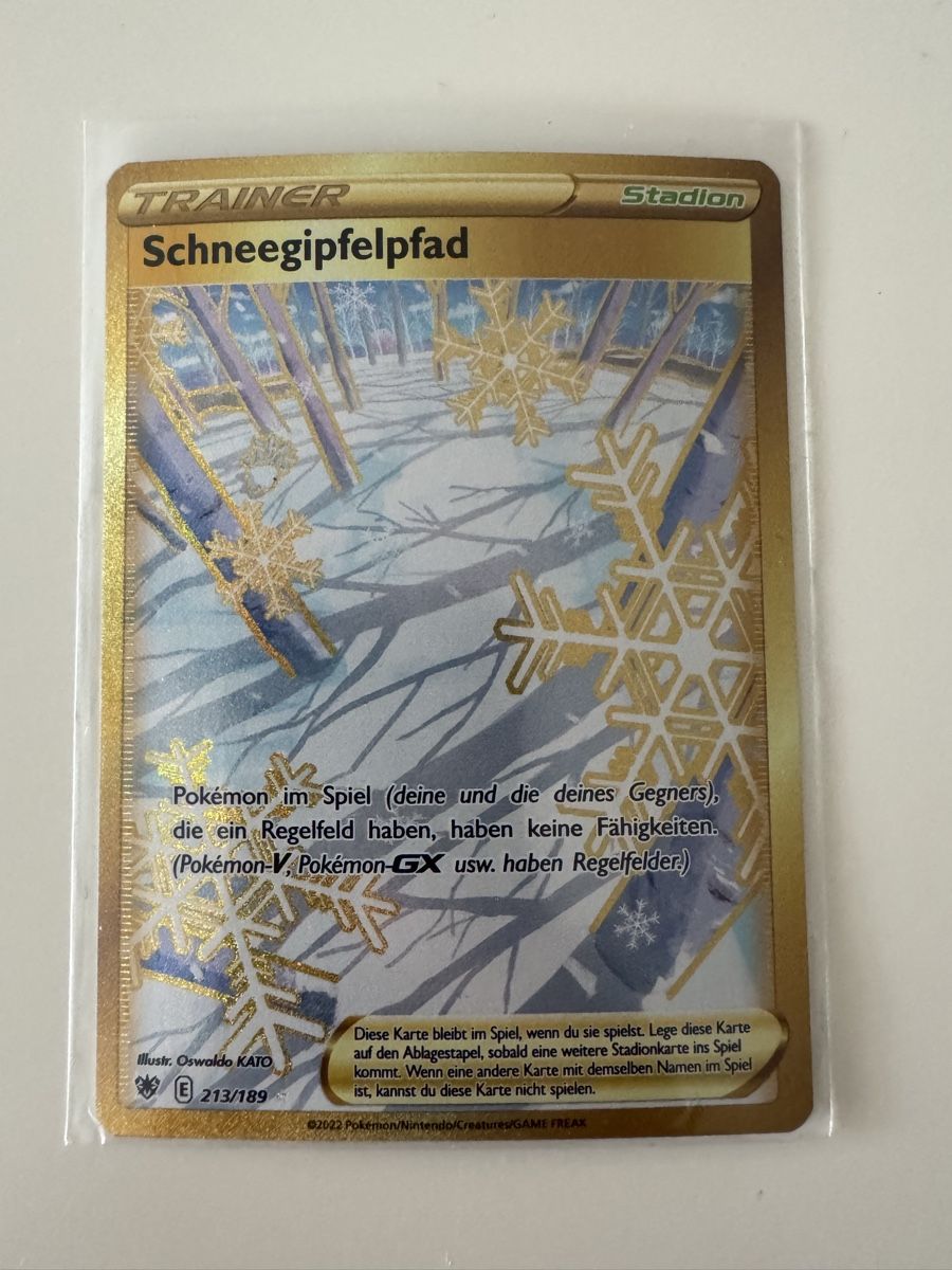 Pokémon Carte collezionabili: Carta Pokémon Schneegipfelpfad, Trainer, Stadio – Usato da Bulle venduto da Ilngy26