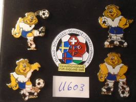 5 ver EM 96 Pins  Maskottchen-Set  Rarität für Sammler!(U603