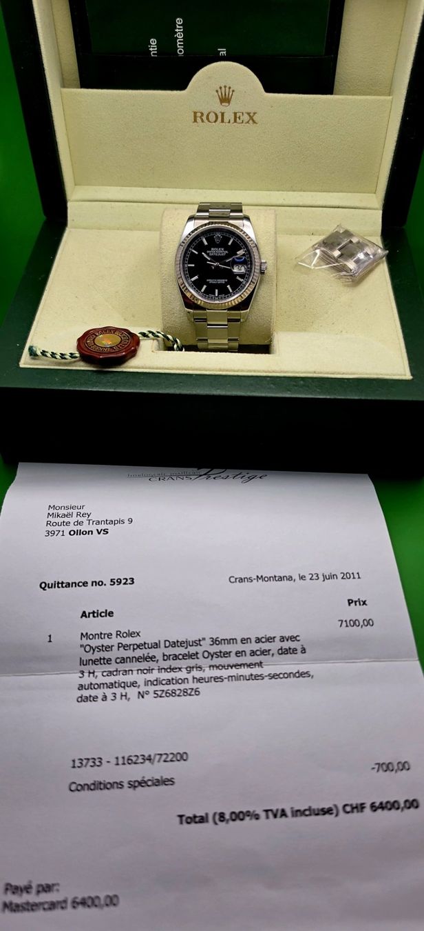 Rolex Orologi: TOP! ROLEX OYSTER PERPETUAL DATEJUST ROULETTE-DATE AUTOMATIC – Usato da St. Gallen venduto da Premium-Vintage 1