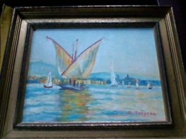 Peinture rade de Genève.