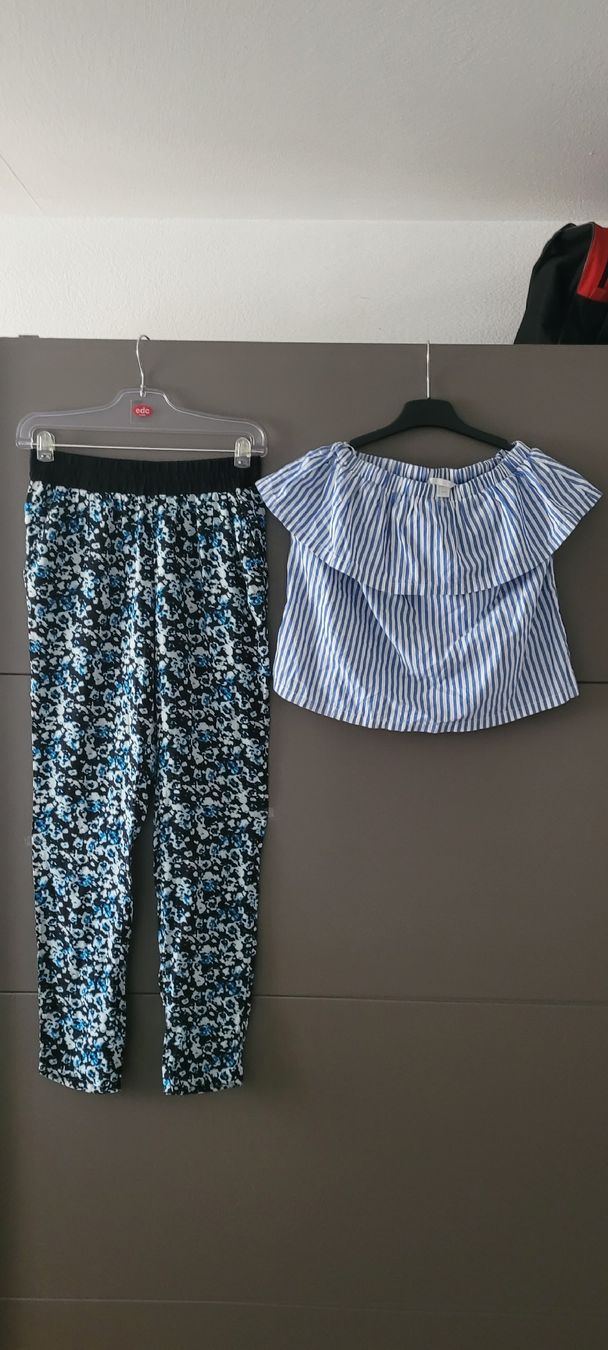 H&M Pantaloni: Short rayé H&M/ viscose taille 36/S – Nuovo (secondo la descrizione) da Vevey venduto da x_y_f 5