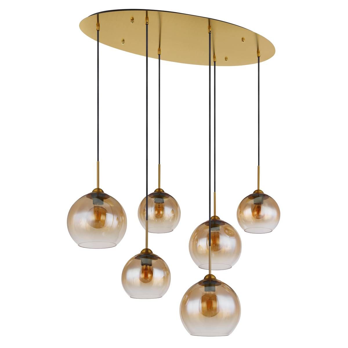 Lampadari & plafoniere: Pendelleuchte Glas, Amber, 98 cm x 48 cm – Nuovo (secondo la descrizione) da Kreuzlingen venduto da Smart-Light 2