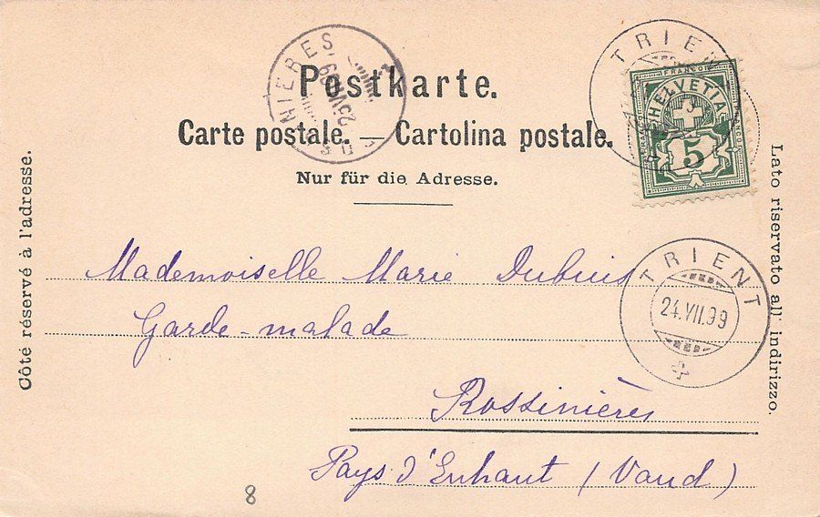 Cartoline postali: Trient, circulée 1899 – Usato da Frauenfeld venduto da POML 1