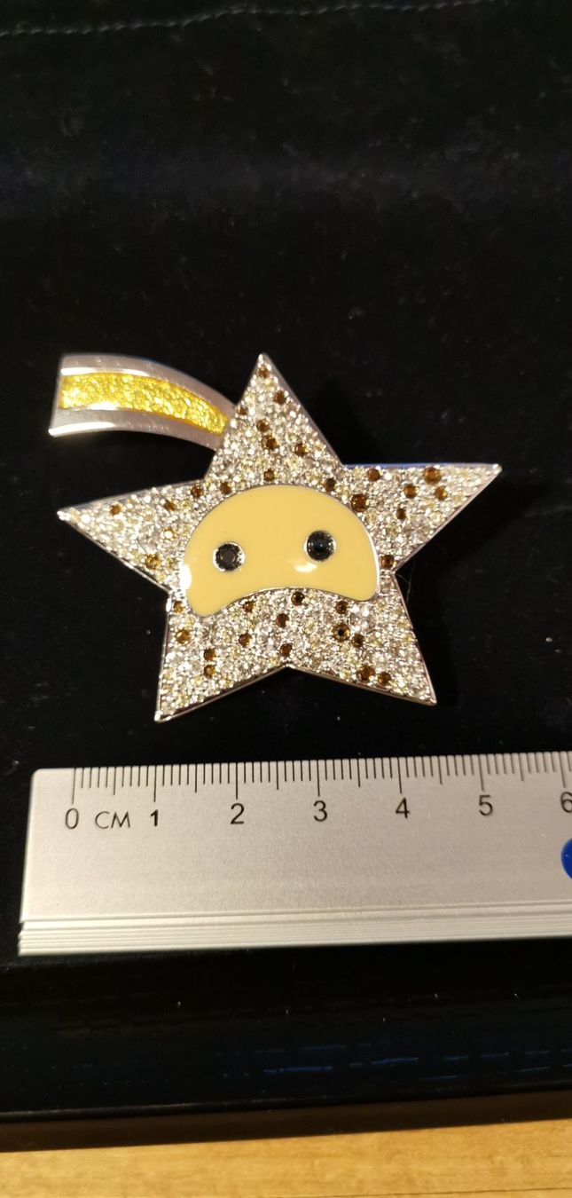 Swarovski Spille & Fermagli: Swarovski Brosche Stern mit Schweif – Nuovo (secondo la descrizione) da Zürich venduto da Efriede 1