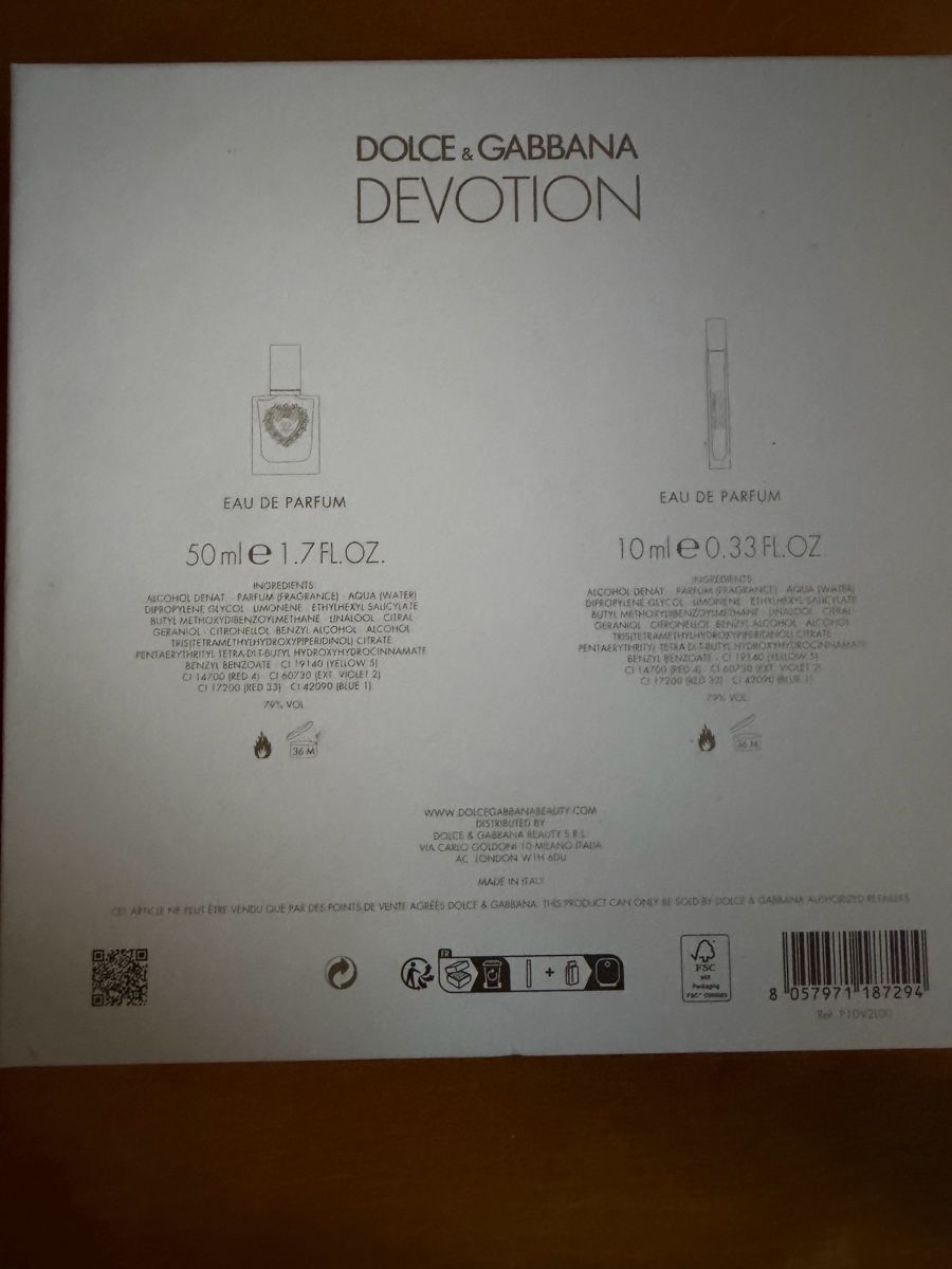 Dolce & Gabbana Profumi & Eau de Toilette: Dolce & Gabbana Devotion Eau de Parfum Set 50 ml + 10 ml – Usato da Pfäffikon ZH venduto da J.R.1989 3