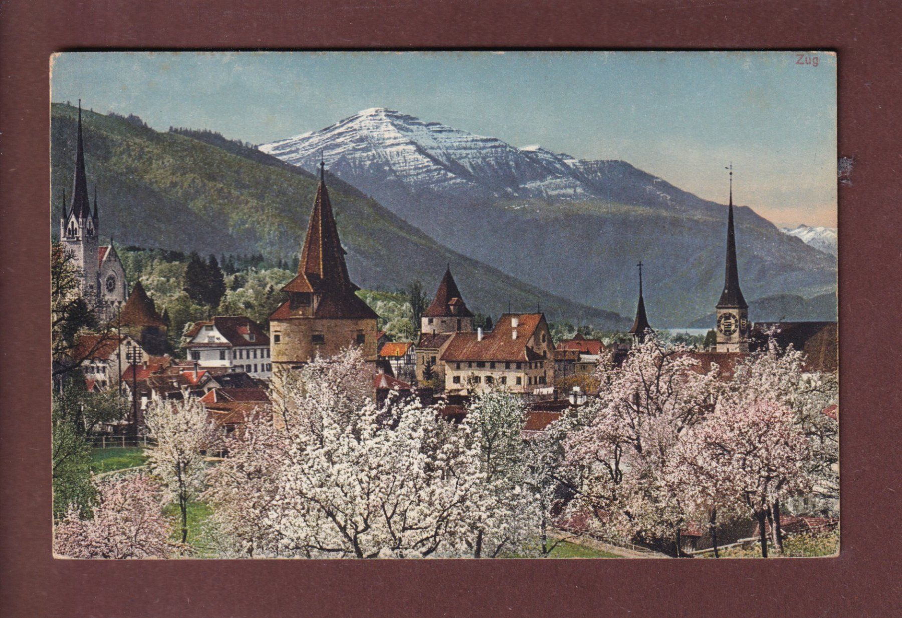 Cartoline postali: ZUG - Frühling – Usato da Pully venduto da nicecards
