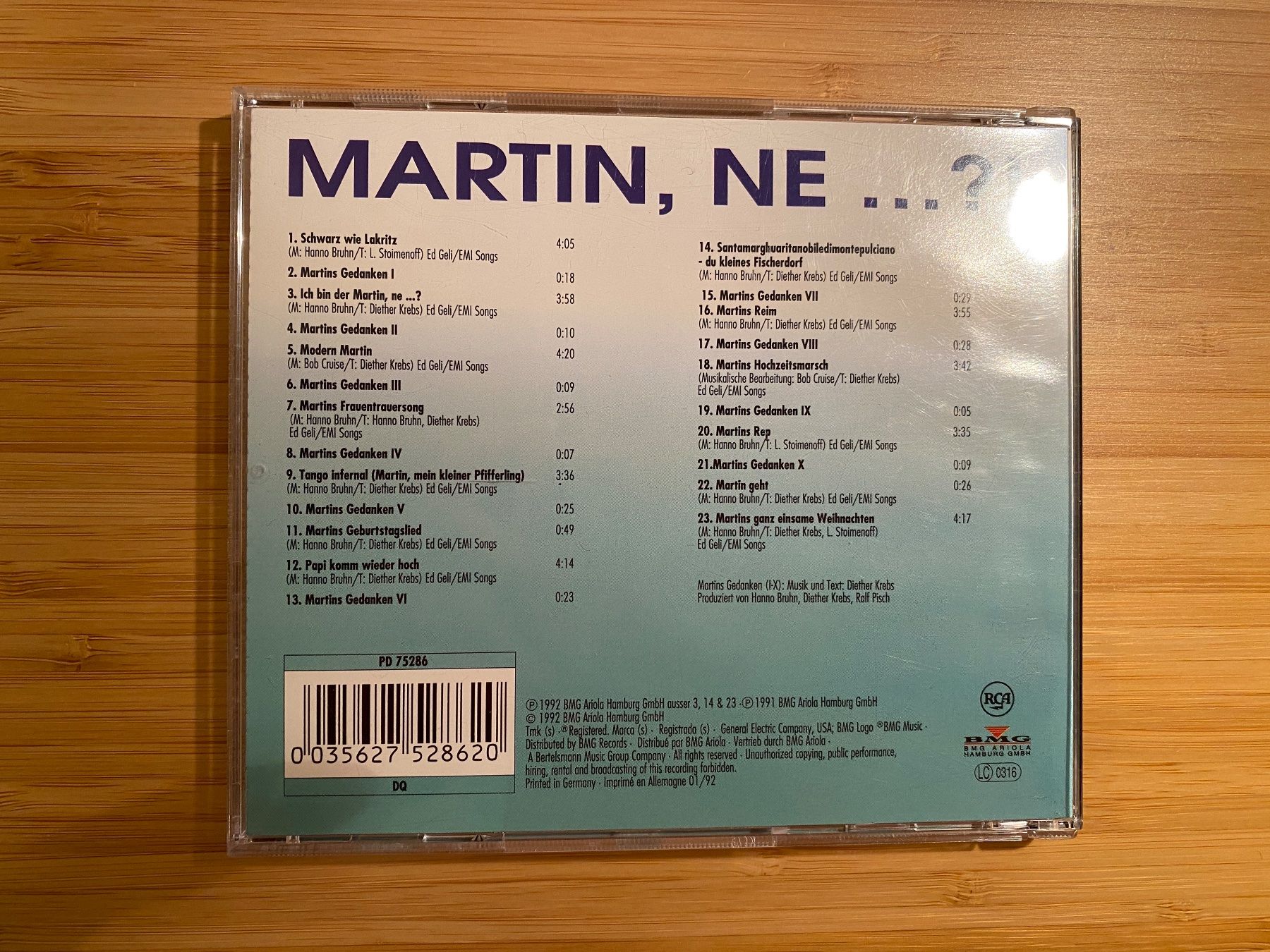 CDs: Martin, ne... Dieter Krebs – Neu (gemäss Beschreibung) aus Zürich von Wim-Broccoli 1