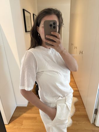 Damen T-Shirt weiss Kurzarm