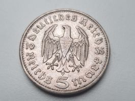 🇩🇪 Third Reich: 5 Reichsmark 1935 G (rarer)