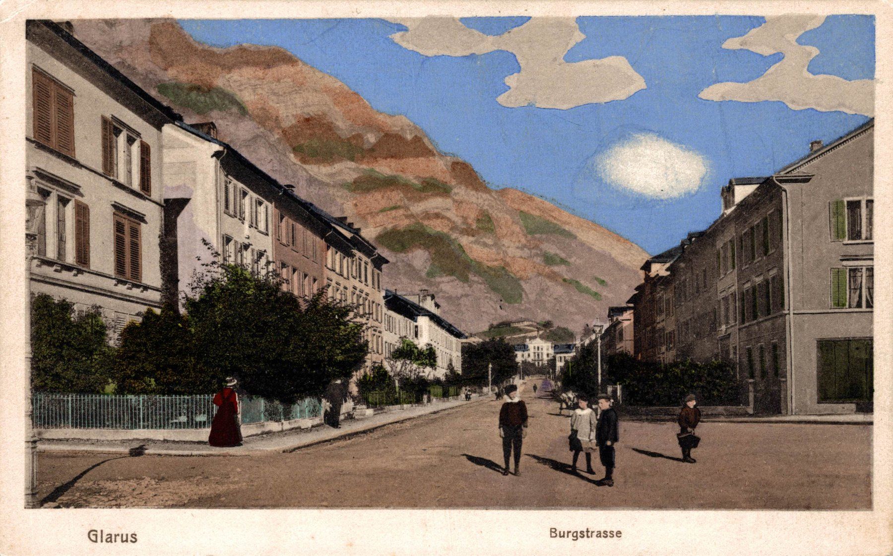 Cartoline postali: Glarus. Burgstrasse – Usato da Bronschhofen venduto da Astore