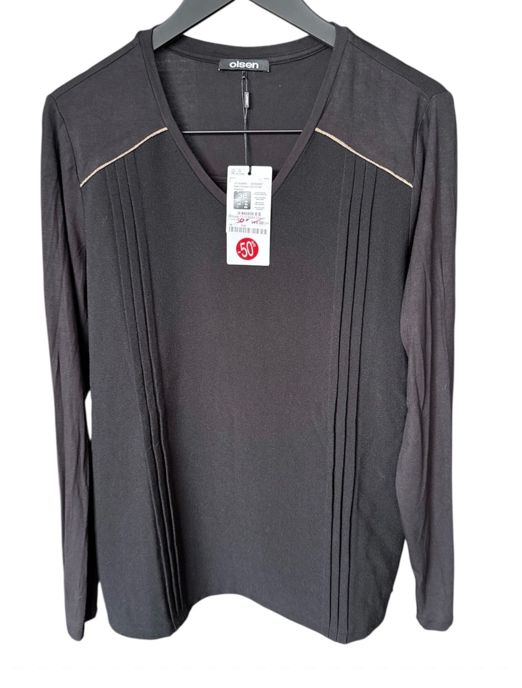 Camicette: Blouse Olsen Noir, Manches Longues – Nuovo e nell'imballaggio originale da Vuisternens-Romont venduto da gol_xp6p 6
