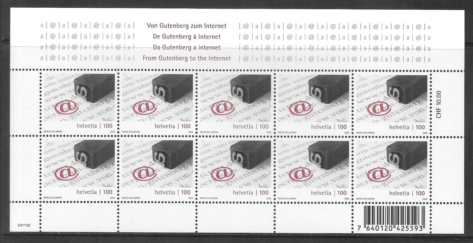 Tous les timbres: Kleinbogen 1311 ** 8.5.2009 – Neuf (Voir description) à Olten par clotaldi