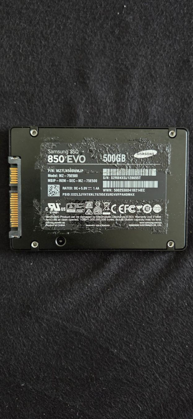 Samsung Harddisks: Samsung 850Evo 500GB SSD – Gebraucht aus Zihlschlacht von vogelgrip
