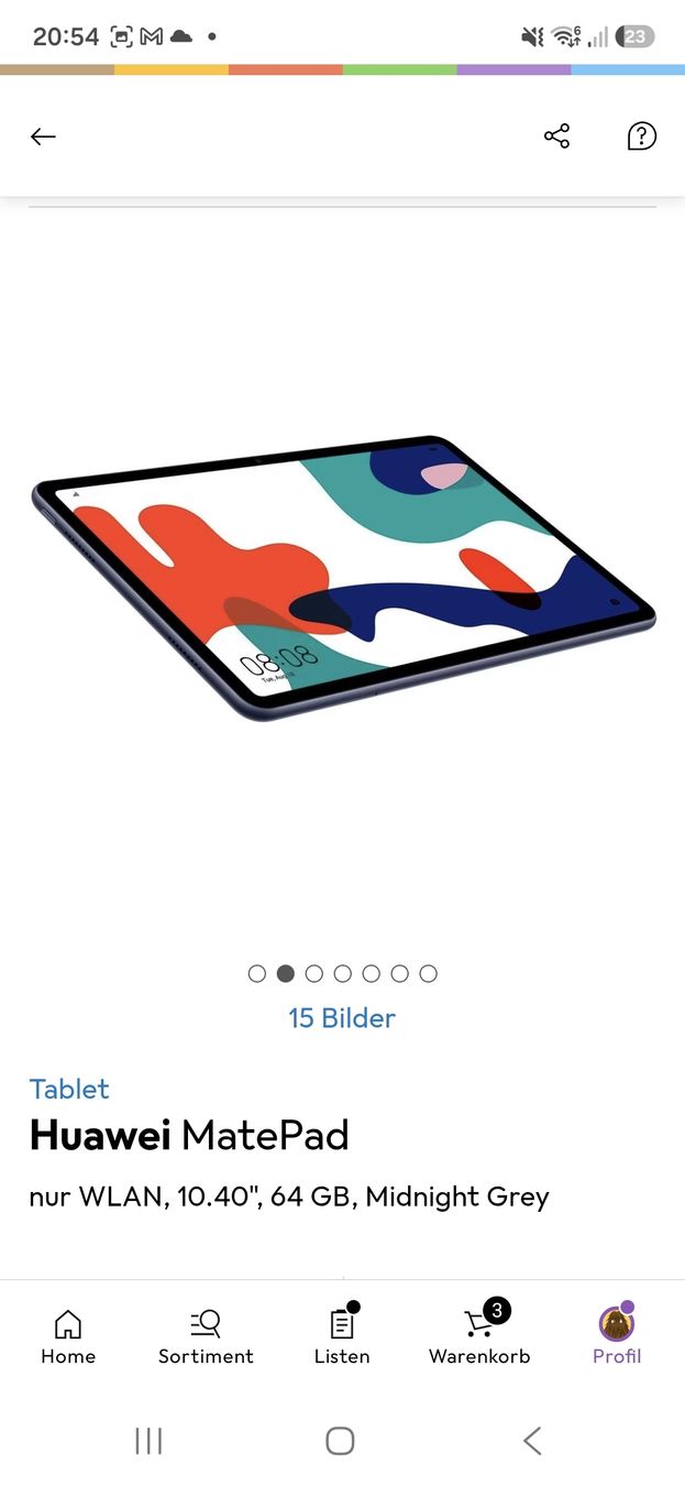 Huawei Tablet PC: Tablet Huawei MatePad 10.4 – Gebraucht aus Mamishaus von Salima 1