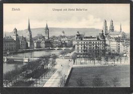 #Zürich , Utoquai mit Hotel Belle - Vue