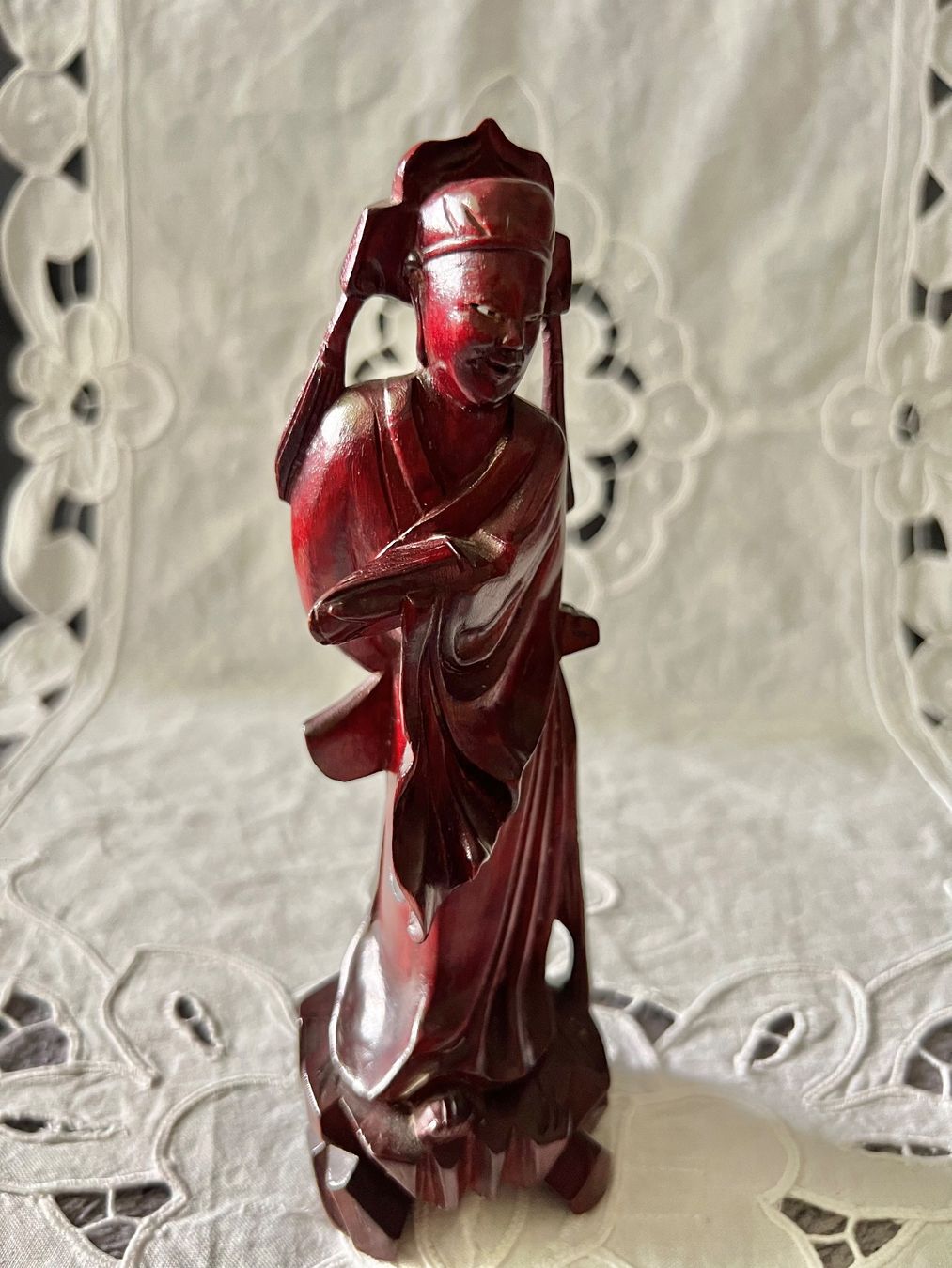 Statuette: Chinesische Figur Holz geschnitzt 17,5cm – Usato da Frenkendorf venduto da Only1 1