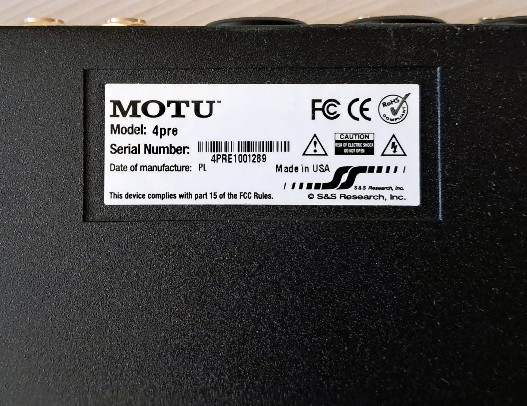Studioequipment: MOTU 4pre Hybrid Audio Interface (USB / FireWire) – Gebraucht aus Zürich von pg3 3