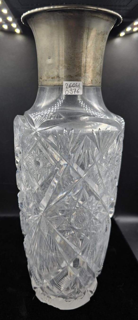 Vasi & Recipienti: Geschliffene Bleikristall Vase mit Silber Rand – Usato da Rorschacherberg venduto da snOOpydOg11